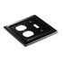 Architectural Combo Toggle / Duplex Light Switch Wall Plate - Black